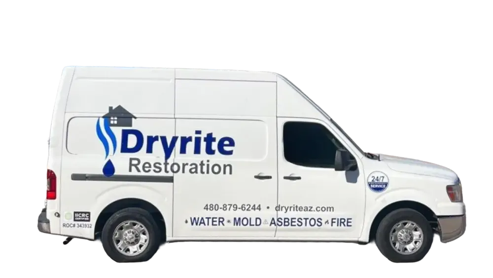Dryrite Restoration truck at a Phoenix Valley home