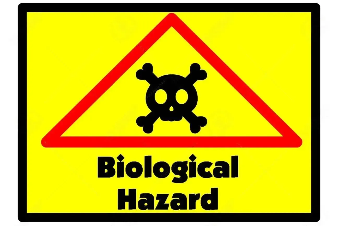 Biohazard warning sign